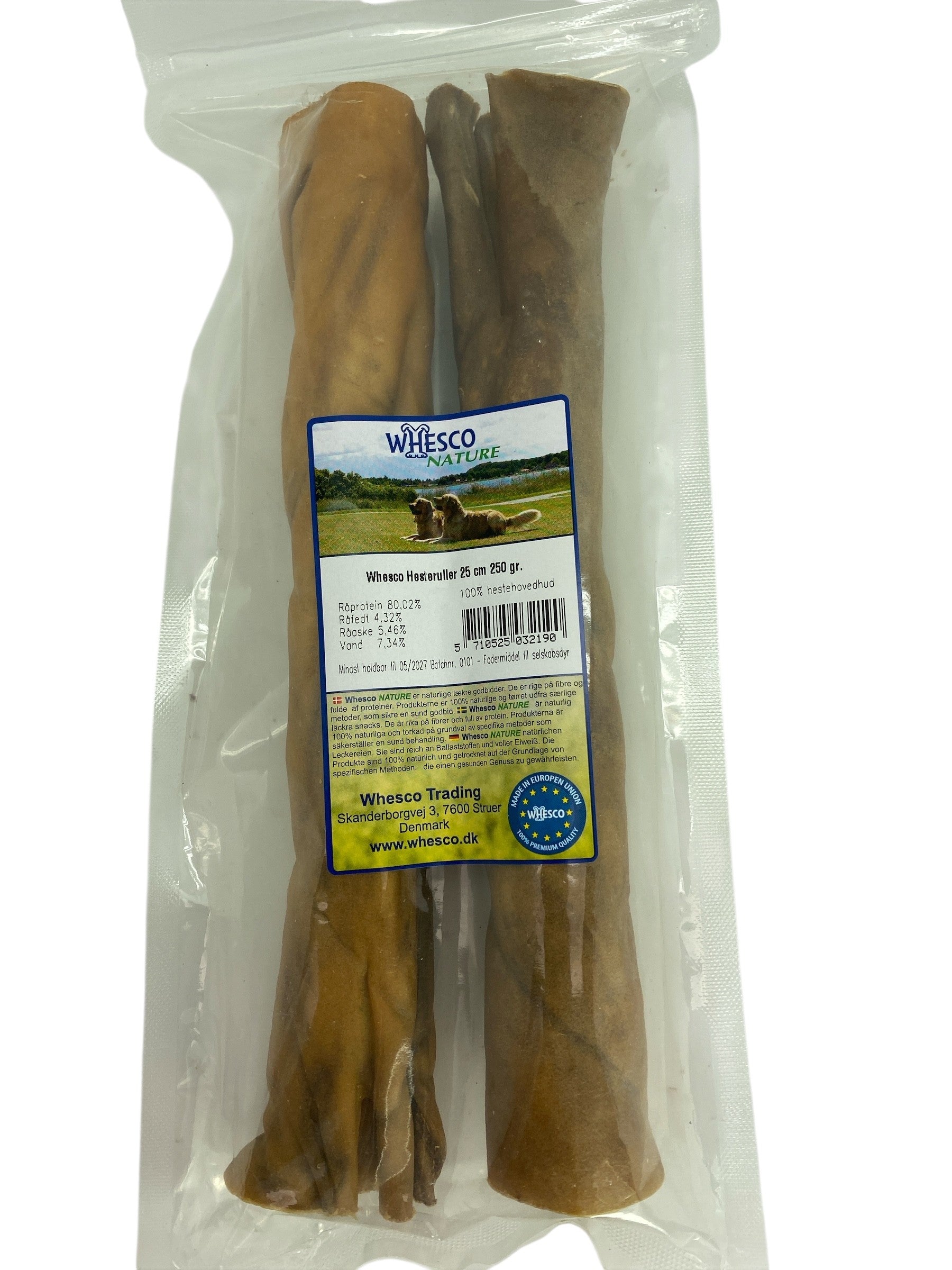 Hesteruller af Hestehovedhud 25 cm - 2 stk. i pose