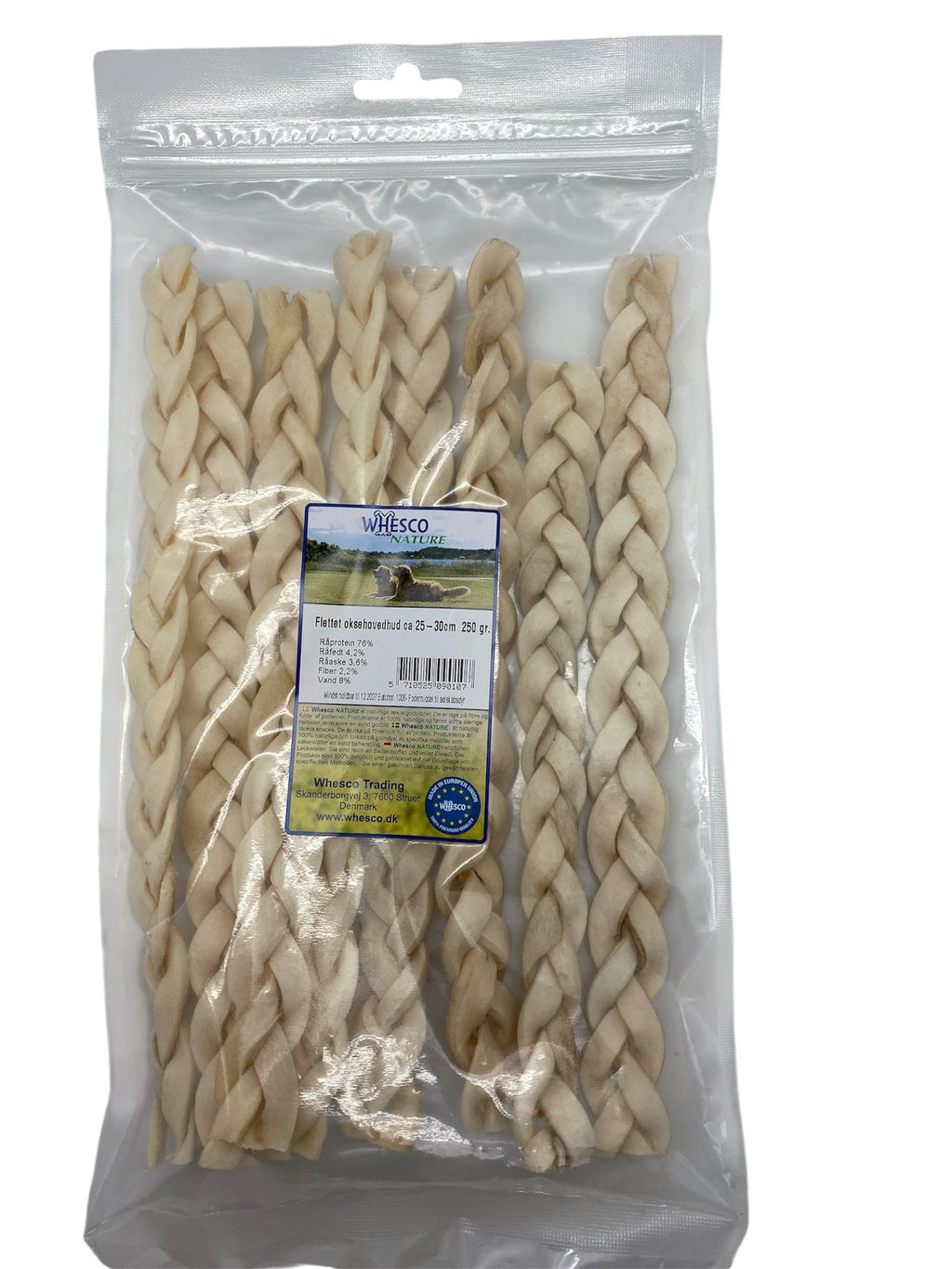 Whesco Flettet Oksehovedhud – 100% Naturligt - 250g