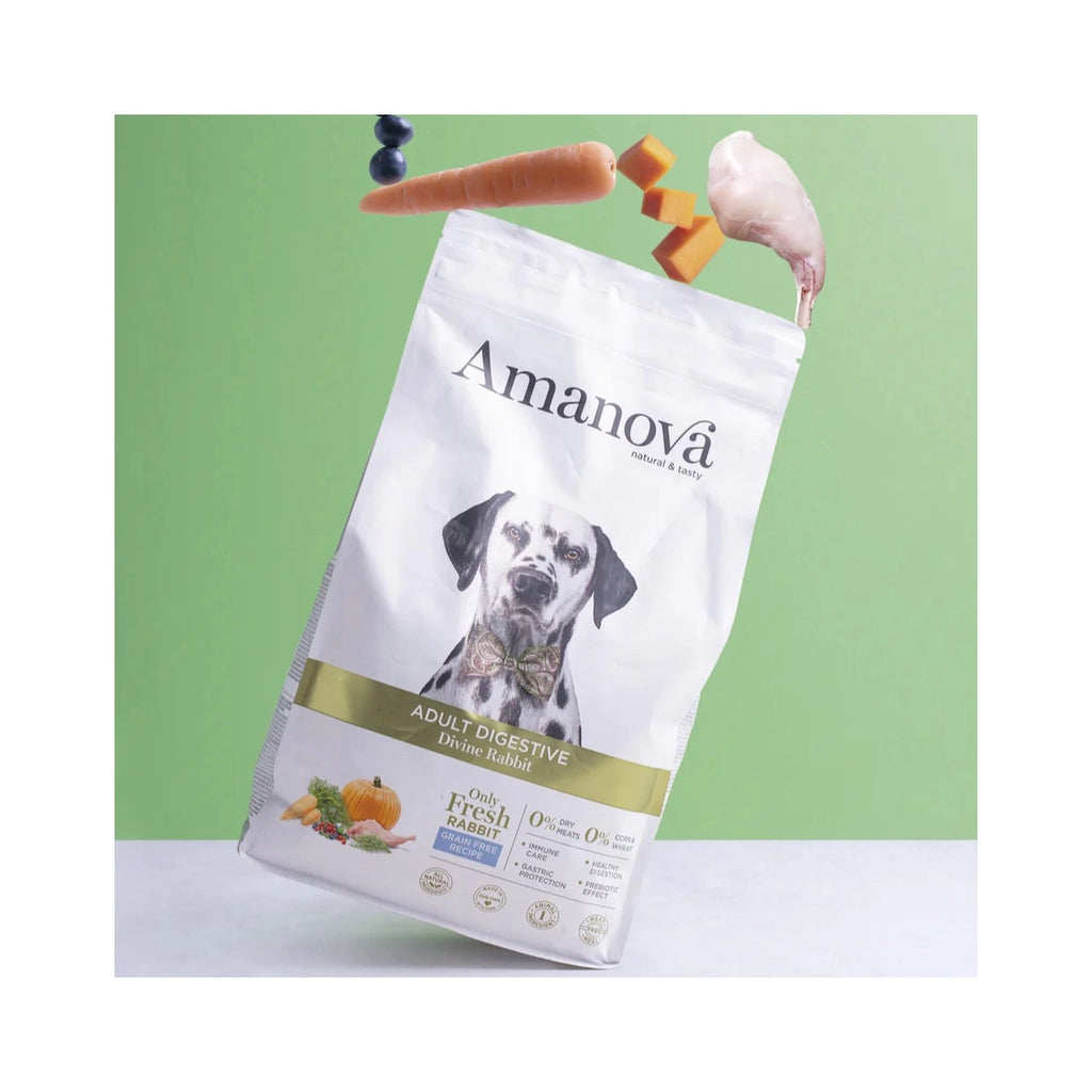 Amanova Skøn Kanin – Kornfrit fuldfoder til voksne hunde / 2kg eller 10kg