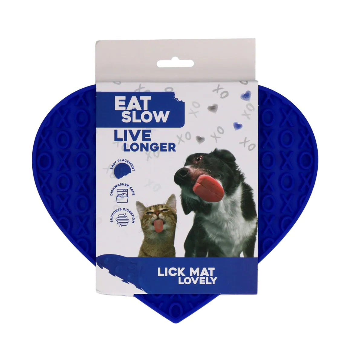 Eat Slow Live Longer Lick Mat Hjerte