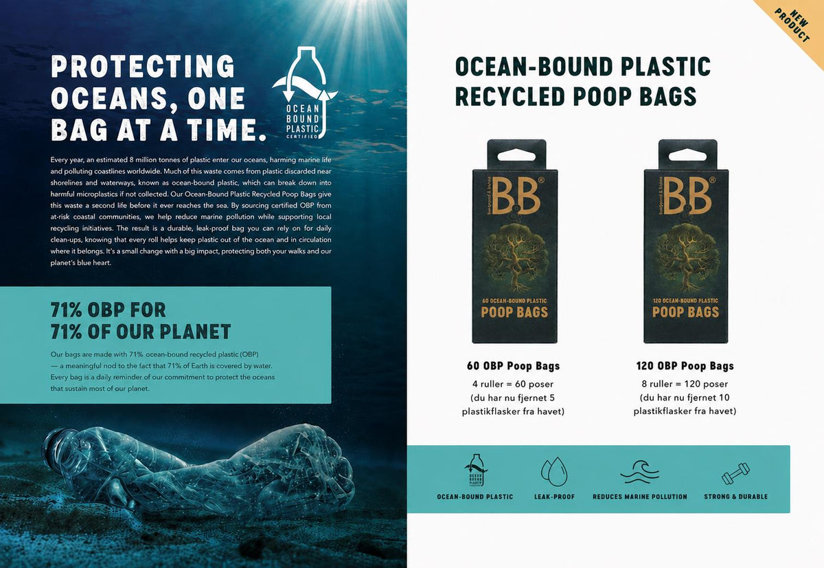 Hundeposer fra ocean-bound plastik (60 poser)