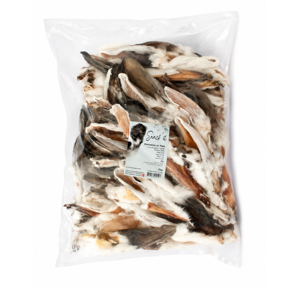 Snack'it Kaninører m. Pels 1kg