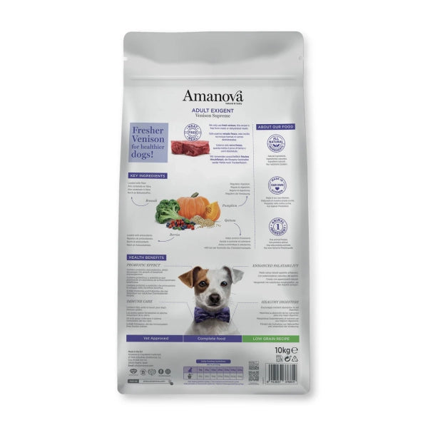 Amanova Eksklusiv Hjort - Hundefoder til kræsne hunde / 2kg eller 10kg