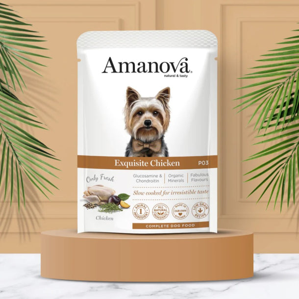 Amanova Udsøgt Kylling - Vådfoder til voksne hunde - 100 g