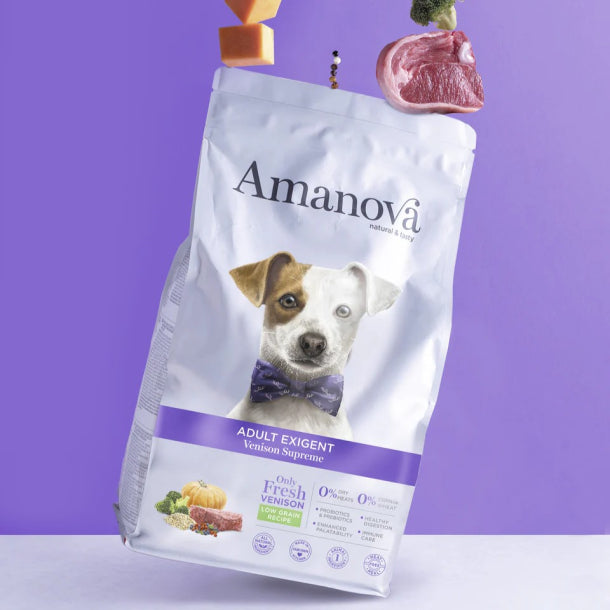 Amanova Eksklusiv Hjort - Hundefoder til kræsne hunde / 2kg eller 10kg