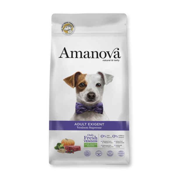 Amanova Eksklusiv Hjort - Hundefoder til kræsne hunde / 2kg eller 10kg