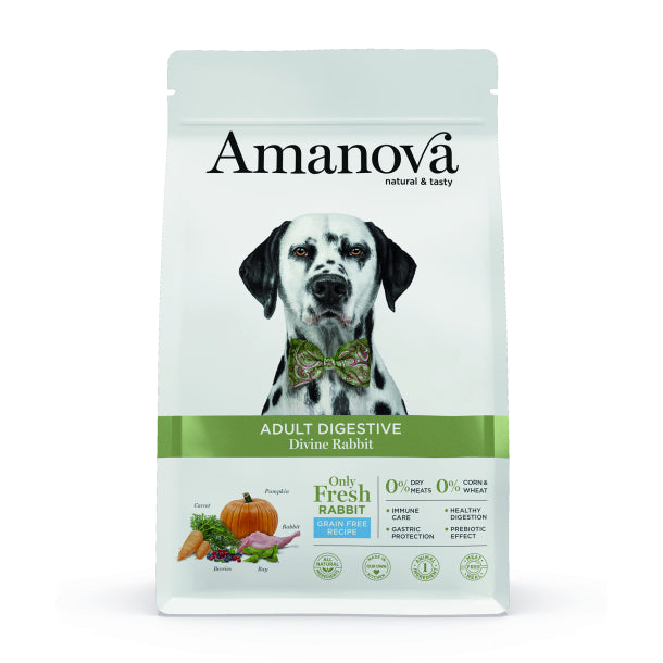 Amanova Skøn Kanin – Kornfrit fuldfoder til voksne hunde / 2kg eller 10kg
