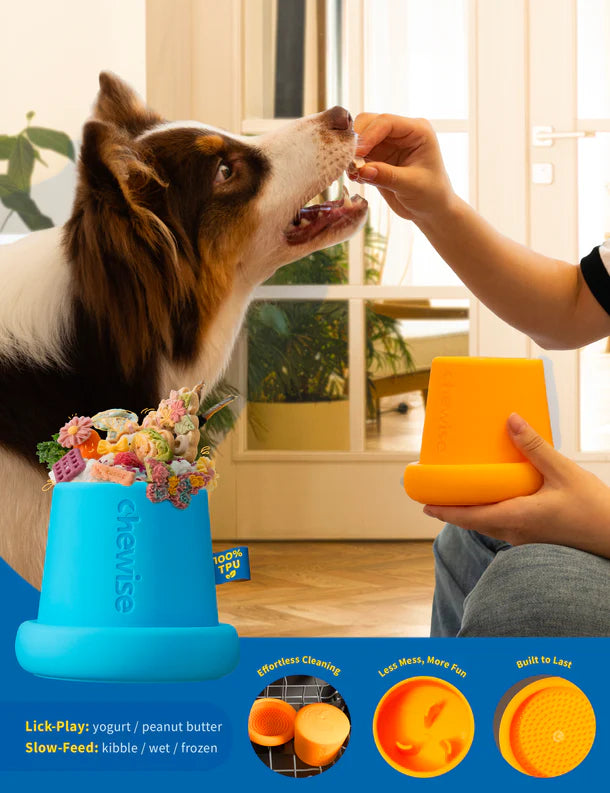 Chewise 2-i-1 Enrichment Bowl - Orange