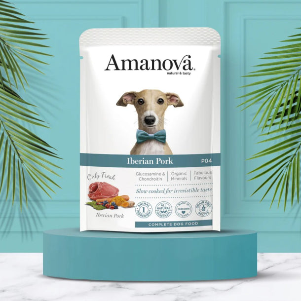 Amanova Iberico Gris - Kornfrit vådfoder til voksne hunde - 100 g